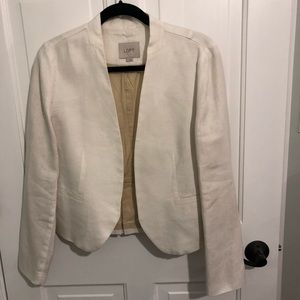 Loft Linen White Blazer